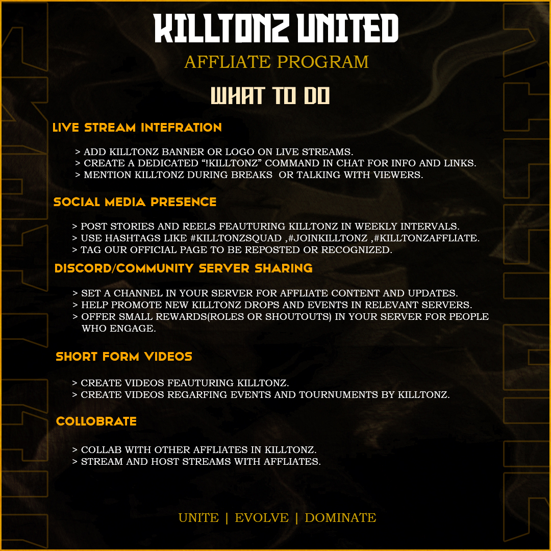 Affiliate Guidelines